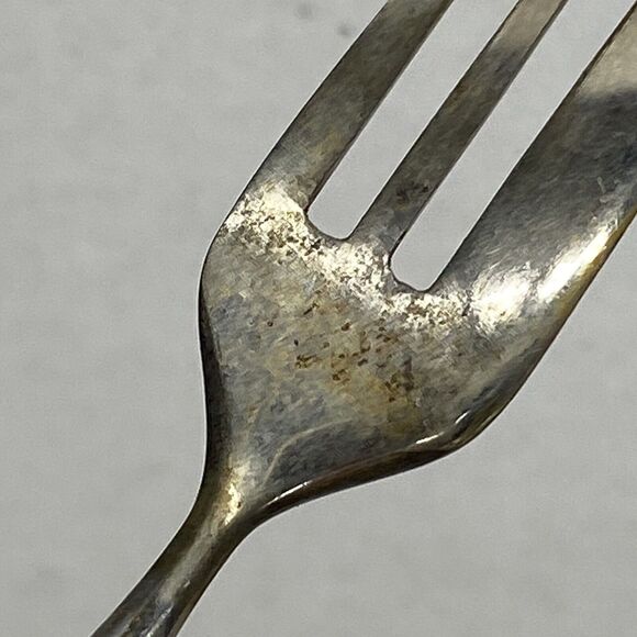 Lot Of 6 Pastry Forks Horn? Handle Flatware Dining Kitchen - Condition Issues - Picture 13 of 14